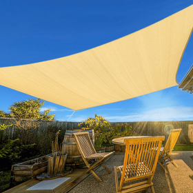 12'X16' Beige HDPE sunshade sail