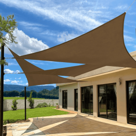 10'X10'X14'Mocha HDPE sunshade sail