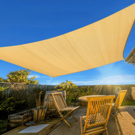 16'X16' Sand HDPE sunshade sail