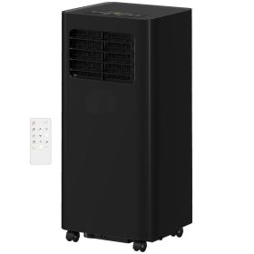 Mobile Air Conditioner, 441 Sq. Ft., AC Unit With Dehumidifier, Sleep, 24H Timer OnOff, Window Kit, Black (Option: Black)