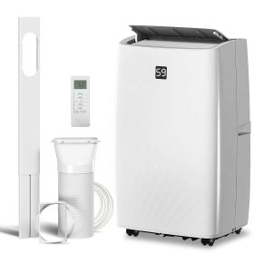 14000 BTU Portable Air Conditioner, AC Unit With Cool, Dehumidifier, Fan, 549 Sq. Ft, 24H Timer On Off, Window Kit (Option: White)