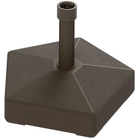 Patio Umbrella Base Holder, Heavy Duty Outdoor Umbrella Stand Base, Filled Up To 42lbs With Stand Or 33lbs With Water For Garden, Poolside, Brown (Option: Brown)