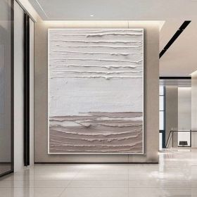 White Minimalist Texture Abstract Oil Painting White 3D Textured Wall Art Modern Minimalist Artwork For Living Room White Painting Gift Art (style: 01, size: 80x120cm)