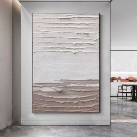 White Minimalist Texture Abstract Oil Painting White 3D Textured Wall Art Modern Minimalist Artwork For Living Room White Painting Gift Art (style: 01, size: 120x160cm)