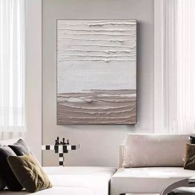 White Minimalist Texture Abstract Oil Painting White 3D Textured Wall Art Modern Minimalist Artwork For Living Room White Painting Gift Art (style: 01, size: 70x100cm)