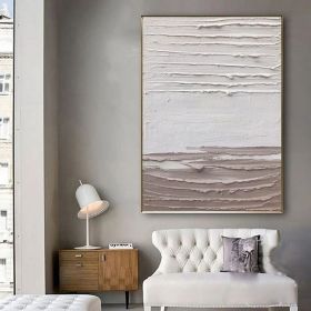 White Minimalist Texture Abstract Oil Painting White 3D Textured Wall Art Modern Minimalist Artwork For Living Room White Painting Gift Art (style: 01, size: 60X90cm)