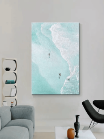 Large Vertical Blue Ocean Painting Sea and Beach Artwork Thick Textured Original Art Modern Artwork for Home Custom Personalized Gift (style: 01, size: 60X90cm)