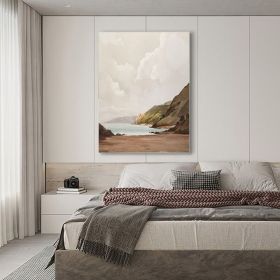 Large Abstract Landscape Oil Painting on Canvas Hand-painted Mountain and Lake Canvas Wall Art Modern Nature Wall Art for Living Room (style: 01, size: 80x120cm)