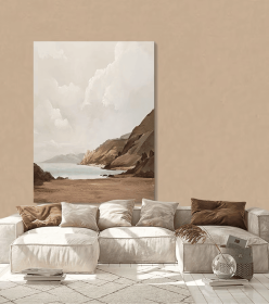 Large Abstract Landscape Oil Painting on Canvas Hand-painted Mountain and Lake Canvas Wall Art Modern Nature Wall Art for Living Room (style: 01, size: 90x130cm)