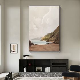 Large Abstract Landscape Oil Painting on Canvas Hand-painted Mountain and Lake Canvas Wall Art Modern Nature Wall Art for Living Room (style: 01, size: 50X70cm)