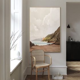 Large Abstract Landscape Oil Painting on Canvas Hand-painted Mountain and Lake Canvas Wall Art Modern Nature Wall Art for Living Room (style: 01, size: 140x210cm)