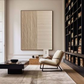 Large beige Wabi-Sabi mural decoration beige 3D texture painting beige minimalist art beige abstract art painting modern wall art decoration (style: 01, size: 60X90cm)