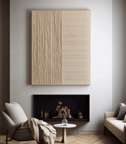 Large beige Wabi-Sabi mural decoration beige 3D texture painting beige minimalist art beige abstract art painting modern wall art decoration (style: 01, size: 70x100cm)