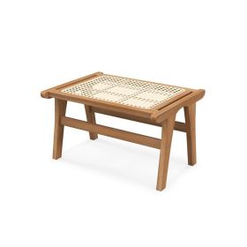 Indoor Wooden Footstool for Living Room Usage (Color: Natural, Type: Furniture)
