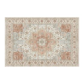 1PC Bohemian Vintage Watercolor Doormat - Non-Slip Soft Rug, Stain-Resistant Washable Mat for Entryway, Kitchen, Living Room, Laundry & Bathroom (colour: KSX-3-5-8, size: 3*5ft/91*153cm)