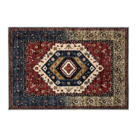 1PC Bohemian Vintage Watercolor Doormat - Non-Slip Soft Rug, Stain-Resistant Washable Mat for Entryway, Kitchen, Living Room, Laundry & Bathroom (colour: KSX-3-5-6, size: 3*5ft/91*153cm)