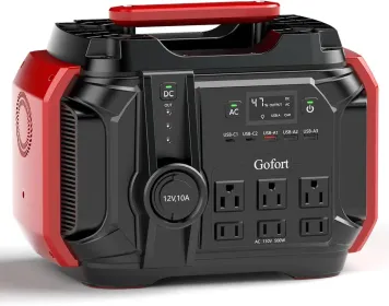 GOFORT Portable Power Station 540Wh/500W(Peak 1000W) 6 X AC 110V Outlets PD 60W Portable Solar Generator CPAP Battery Power Outage Supplies Emerg (Option: A501)